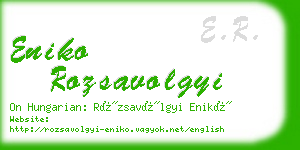 eniko rozsavolgyi business card